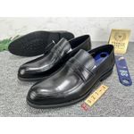 Men’s Perforated Leather Horsebit Loafers – Black