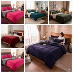 5x6, 4pc Velvet coral Duvet- Multicolour 