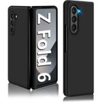 product_image_name-Samsung-Galaxy Z Fold 6 Case - Soft Liquid Silicone Shockproof Back Cover (Black)-1