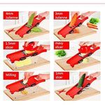 product_image_name-Generic-Food Processor Chopper Dicer Multi Blade Mandoline Vegetable Slicer Cutter -Red.-4