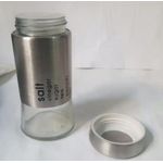 product_image_name-Generic-Set of 2 Glass Salt & Pepper Shakers with Stainless Steel Stand - Silver-2