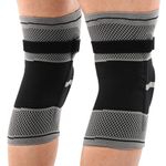 product_image_name-Generic-Elastic compression sports knee pads with a fixing strap - Multicolor -4