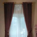 4 Metres (2pcs) A pair of Coffee brown for a patio sliding door and window Curtains 