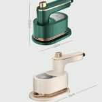 product_image_name-Generic-Mini Handheld Hanging Iron, Portable Iron, Green (with Base And Water Cup)-3