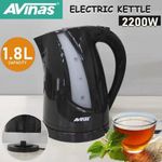 product_image_name-AVINAS-1.8L Automatic Switch Off Cordless Electric Kettle Stainless Steel Base Kitchen Office Water Heating Boiler- Black, Red-1