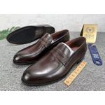 Franco Banetti Classic Penny Loafer Leather Dress Shoes – Dark Brown