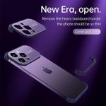 product_image_name-Generic-iPhone 14 Pro Max Camera Lens Protector AutoFocus Metal Series Half Border Metal Phone Case -Purple-3