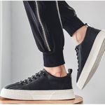 product_image_name-Fashion-Men's Non-slip Breathable Sneakers Sports Running Casual Board Shoes Black-4