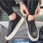product_image_name-Fashion-Men's Non-slip Breathable Sneakers Sports Running Casual Board Shoes Black-5