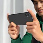 product_image_name-Galaxy-A05 Case - Stylish Liquid Silicone Full-Body Protective Cover - Black-3