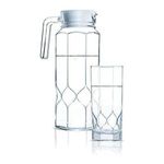 product_image_name-Luminarc-7 Piece Octime Diamond  Water & Juice Drinkware Set- Clear.-3