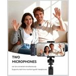 product_image_name-Generic-SX23 1 TX + 2 RX Lavalier Wireless Microphone with Digital Charging Box for Iphone and android type c only - Black-4