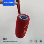 product_image_name-HAINOTEKO- S59 Portable Bluetooth Speaker, Clear Audio with Powerful Bass, Bluetooth Connectivity, IPX Rating, AUX, USB, & TF Card Input Mode, Long-Lasting Battery Life -Multicolor-4