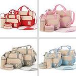 product_image_name-Generic-5 In 1 Multi-Function Baby Diaper Changing Bag - Multicolor-3