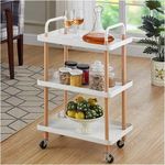 product_image_name-Generic-Multi-Purpose Three-Tier Rolling Utility Cart with Wood Accents-2