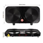 product_image_name-RAF-Electric Ceramic Stove 1000+1000 Watts cooking hot plate with temperature control overheat protection electric cooker 2000 watts- Black-4