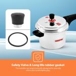 product_image_name-Geepas-5L Stainless Steel Induction Base Pressure Cooker - Lightweight & Durable Cooker with Lid, Cool Handle & Safety Valves -Silver-3