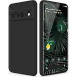 product_image_name-Generic-Silicone Case Compatible with Google Pixel 6 Pro, Full Body Silky Soft Touch Phone Case with Camera Protection, Shockproof Cover with Microfiber Lining, Black-2