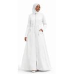 Women Islamic Maxi habaya Dress – Stylish Modest Clothing for Ladies with Free Veil