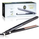 product_image_name-Sokany-Hair Straightener, Salon-Quality Styling, Fast Heat Up in 30 Seconds, Temperature Settings up to 750°F, Ceramic Plates Protect, 50W, Ceramic Coating Plates, Digital Screen, 1901 - (Black)-1