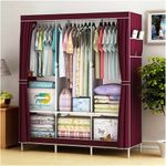 product_image_name-Generic-Classy 3 Column Mobile Steel Wardrobe Closet(Red)-1