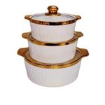 Gold line serving dish