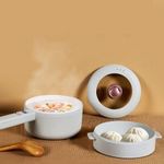 product_image_name-Generic-4.5L Multi-function 2 Layer Electric Soup Steamer Pot Saucepan - Cream.-3