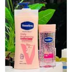 Vaseline Daily Brightening Even Tone Lotion 725ML + Intensive Care Vitamin B3 Body Oil 200ML