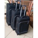 3 In 1 Luggage Travel Suitcase-Black