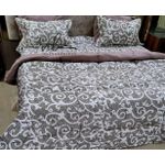 product_image_name-Generic-5*6 Duvet With 2 pillow cases, 1 bed sheet - GRAY-1