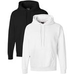 product_image_name-Fashion-Unisex Thick Heavy Hoodie Jumpers 1Pair (2pcs) - Black,White-1
