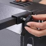 product_image_name-Generic-(50.3X 30.9x47.3cm) Barbecue Grill Portable Folding Charcoal Barbecue Desk Tabletop Outdoor Smoker Large BBQ Garden Terrace Camping Travel Hiking Picnics Backpacking Baking Tray Grill- Black-8