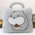 product_image_name-Generic-2 in 1 Plush Pillow/Blanket Travel Blanket with Animal Print and Pillow Set Sofa Blanket Decorative Blanket Cuddly Blanket for Nap in the Office, Car Trips, Multifunctional Pillow Blankets-1