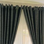 3 Metres (2pcs) A pair of Gray Patio sliding door and window Curtains 