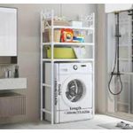 product_image_name-Generic Xim-3-Layer Shower, Toilet, Bathroom & Washing Machine Storage Rack- White/Black-2
