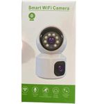 product_image_name-Generic-Dual Lens Wireless WiFi Smart CCTV Camera - White -2
