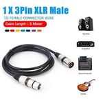product_image_name-Generic- XLR Male to XLR Female Cable (5 Meter, Black)-7