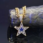 product_image_name-Generic-Gold Plated Men's Hip Hop Cuban Cowboy Pendant Necklace Ice out Chain with Football & Rugby Teams Charms Zinc Alloy Jewelry-1