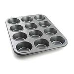 12-Hole Long Life,Cupcake Baking Tray /Oven Tray Pan . - Black