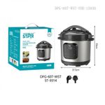 product_image_name-Winningstar-8L Multifunctional Smart Electric Pressure Cooker Rice Cooker  With Stainless Steel Shell Stainless Steel Steamer Tray Rice Measuring Cup/Scoop Touch Panel Cooking Mode*12 1.2m Copper Charging Cable VDE Plug- Silver-3