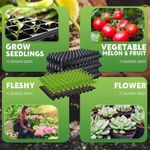 product_image_name-Generic-20 Pack Seed Starter Trays, Growing Trays, Thick Plastic Gardening Germination Trays, Farmer Nursery Trays with Drain Holes, Reusable Vegetable Fruit Seed, Mini Propagator for Seeds - Black-3