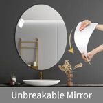 product_image_name-Generic-Mirror Wall Sticker Acrylic Stitching Mirror Self Adhesive Bathroom Decoration - Clear-1