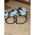 product_image_name-Generic-2-in-1 Modern Nesting Round Side Tables with Faux Marble Glass Top -2