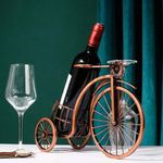 product_image_name-Generic-Vintage Metal Bicycle Wine Rack Holder Stand Free Standing Small Tabletop Bottle Holder Water and Wine Bottle Holder for Home Kitchen Dining Room -3