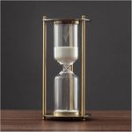 product_image_name-Generic-Vintage Metal Hourglass Sand Timer with Clear Glass - Multicolor-1