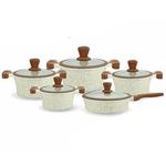 product_image_name-Kola- 10 Piece Granite Cookware Set With Non Stick Frying Pan aluminum Cooking Pots Saucepans Utensils Marble Dishes-3