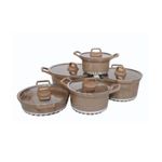 product_image_name-Generic-10 Pieces Granite Non-Stick Serving Dishes Saucepans Cookware - Multi-colours.-5