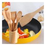 product_image_name-Generic-5 Pieces Of Bamboo Cooking/ Serving Spoon Utensils-Brown-2