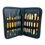 Artist's Best 14 Piece Deluxe Clay Working Tool Set with Case Great for Modeling, Smoothing, Forming, Slicing, Shaving, Drilling