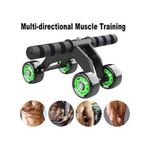 Four-Wheel Multi-Directional Ab Roller for Core Strength Training